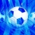 Soccer Ball Blue Spinning HD Video Background 0022