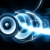 Speakers Blue Vibrating HD Video Background 0223
