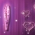 Hearts Violet Rotating HD Video Background 0276