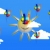 Sun & Toys Flying Multicolored HD Video Background 0461