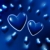 Hearts Blue Spinning HD Video Background 0505