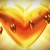 Gold Hearts Rotating & Shining HD Video Background 0597