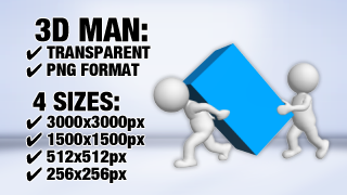 Man Carrying Box 3D