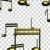 Music Notes Golden & Metallic Chroma Key Video Loop 0069