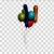 Baloons Multi Colors & Shapes Circling Chroma Key Video Loop 0102