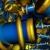 Graphics Blue & Gold Moving Up & Down HD Video Background 0820