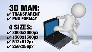 Man with Notebook 1 3D