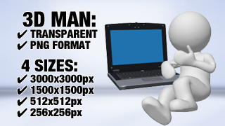 Man with Notebook 2 3D