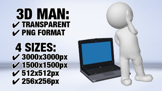 Man with Notebook 3 3D