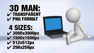 Man with Notebook 4 3D