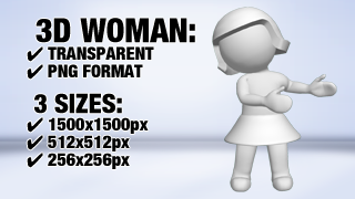 Woman Presenation 6 3D