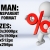 Man with Percent Sign 2 3D