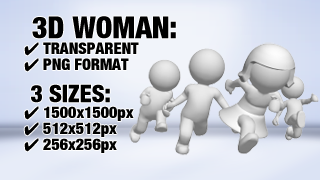 Woman Running 3 3D