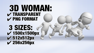 Woman Running 4 3D