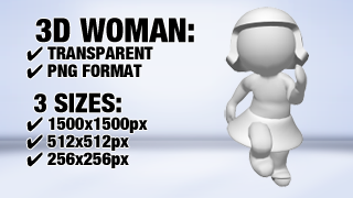 Woman Running 6 3D