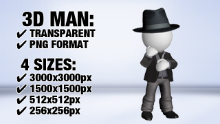 Man with Suit 5 3D