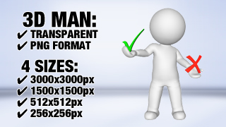 Man with Symbol 1 3D