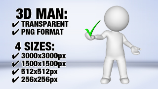 Man with Symbol 2 3D