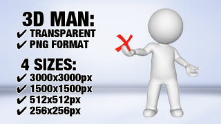 Man with Symbol 3 3D