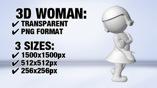 Woman Standing 3D