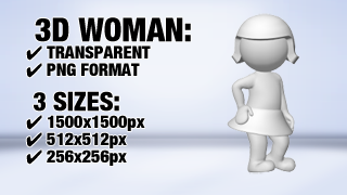 Woman Standing 2 3D