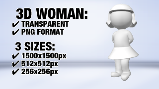 Woman Standing 3 3D