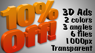 3D Advertising Graphic – 10 Percent Off