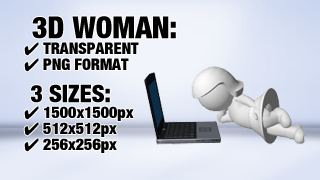 Woman with Notebook 2 3D