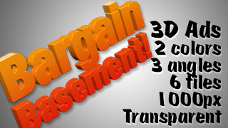 3D Advertising Graphic – Bargain Basement