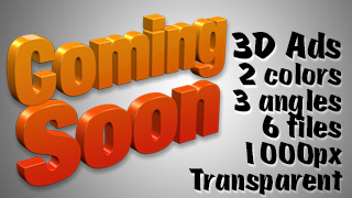 3D Advertising Graphic – Coming Soon