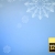 Snow Flakes Falling Blue Background Loop