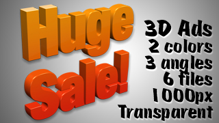 3D Advertising Graphic – Huge Sale