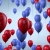 Red and Blue Balloons Flying HD Video Background 1188