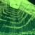 Circling Green Wireframe Structure HD Video Background 1189