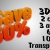 3D Advertising Graphic – Save 50 Percent