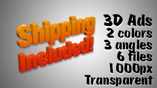 3D Advertising Graphic – Shipping Included