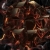 Metal Blocks Spinning in Flames HD Video Background 1254