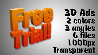 3D Advertising Graphic – Free Trial