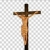 Slowly Turning Wooden Crucifix Chroma Key