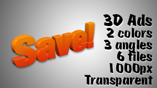3D Advertising Graphic – Save 2