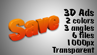 3D Advertising Graphic – Save
