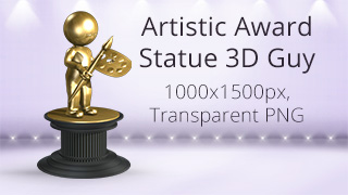 Artistic Award Statue 3D Guy