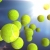 Multiple Tennis Balls Floating and Turning HD Video Background 1325