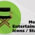 Flat Media and Entertainment Icons, Stamps
