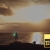 3 Kids Jump from Rocks into Sun Silhouette