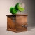 Wooden Worm Automaton Toy HD Video Background 1410