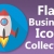 Business Icons Stamps Flat Round