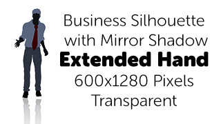 Extend Handshake Business Silhouette Mirror Transparent