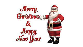 3D Santa Presents Merry Christmas Greeting