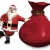 3D Santa with Sack White Background